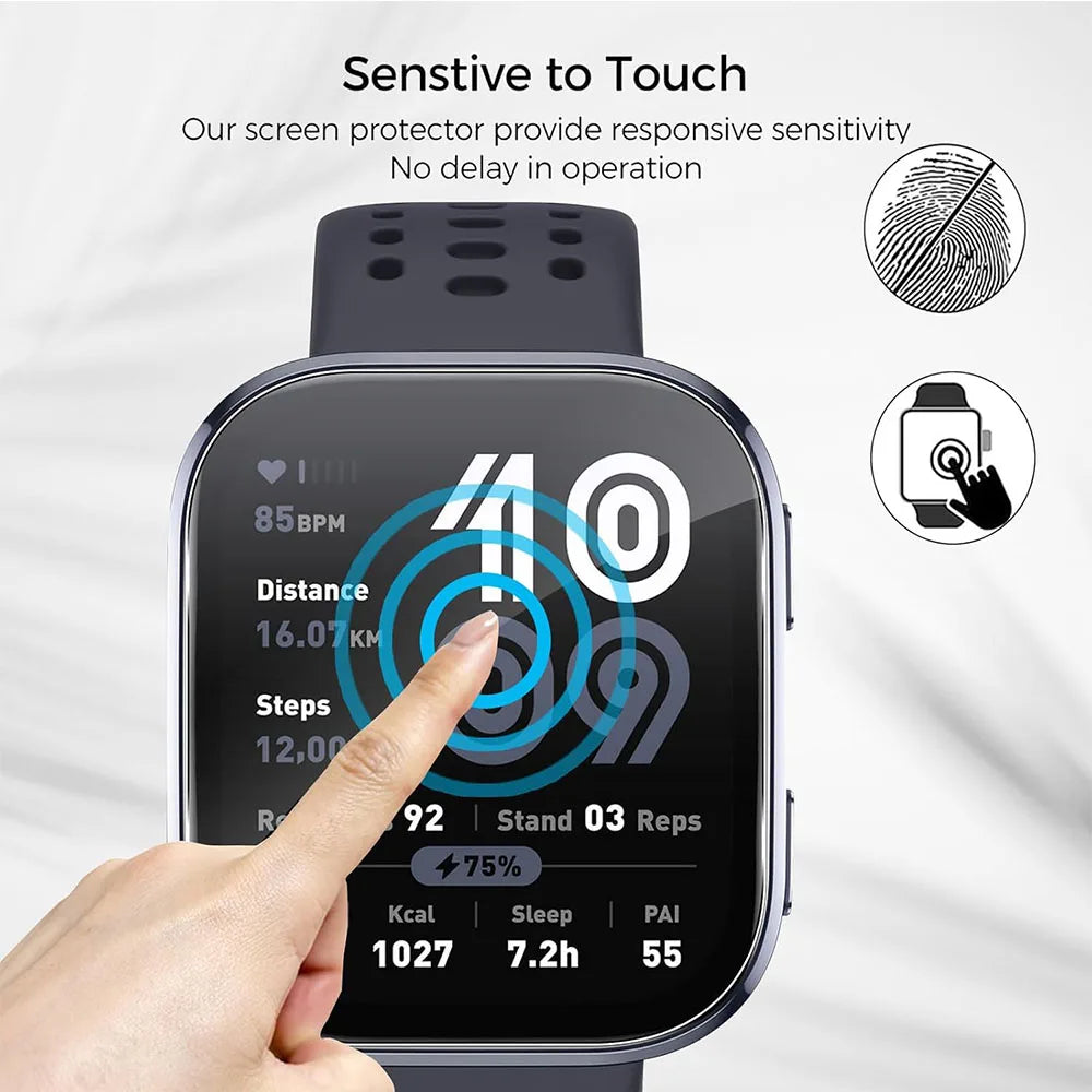 3 protectores de pantalla de película HD transparente para relojes inteligentes