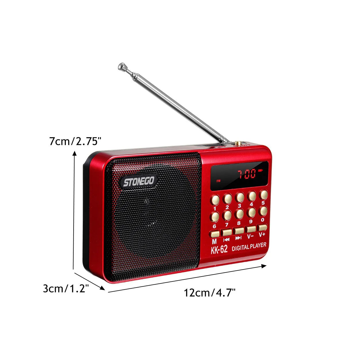 Radio Digital Portátil Hi-Fi - Sonido Potente y Batería Recargable