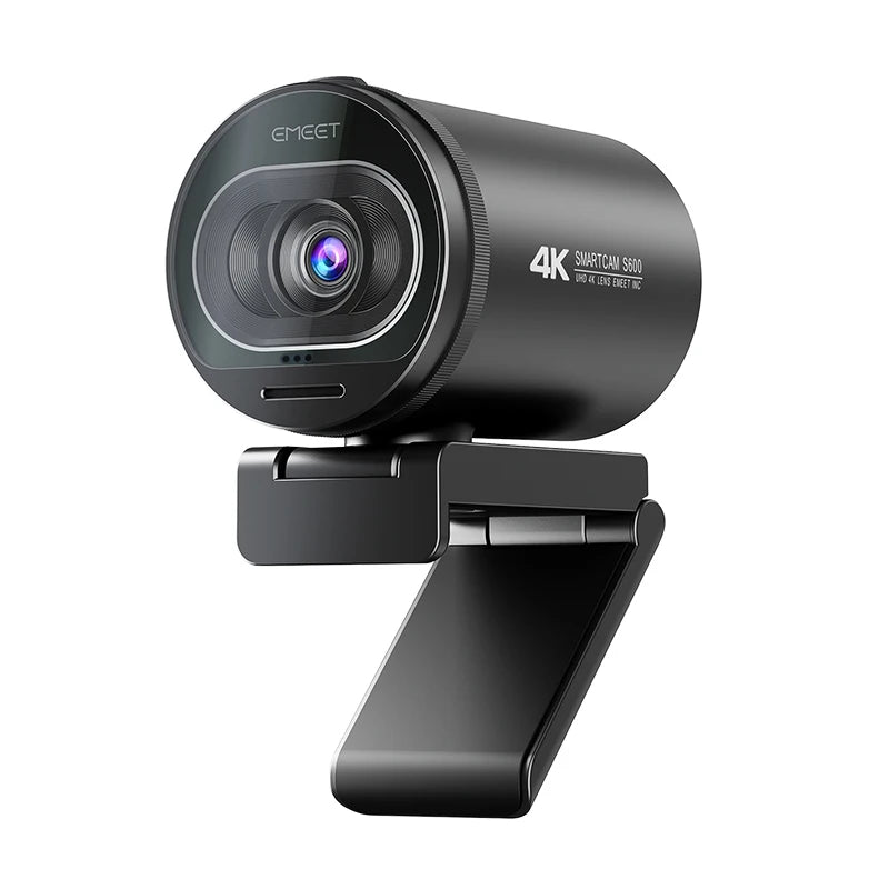 Webcam 4K Ultra HD EMEET S600 – Streaming Profesional a 60FPS y Enfoque Automático