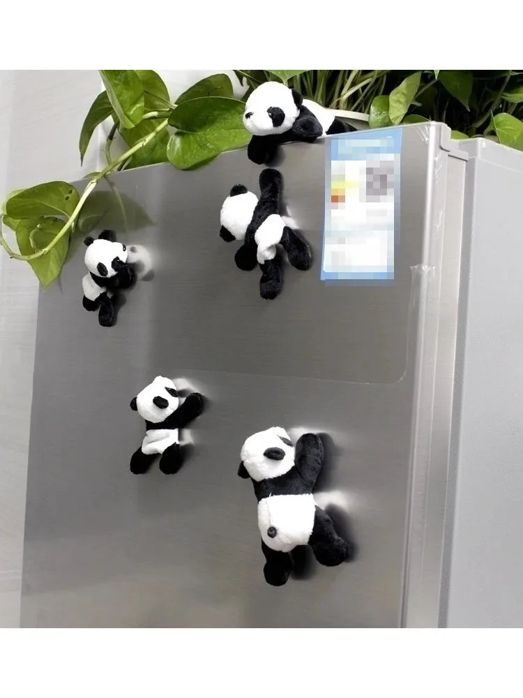 Lindos Imanes de Panda de Peluche – Decoración Suave para Refrigerador y Pizarras