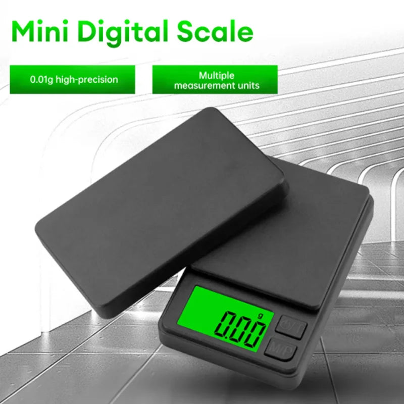 Báscula Digital de Alta Precisión (0.1g - 1000g) – Compacta y Portátil