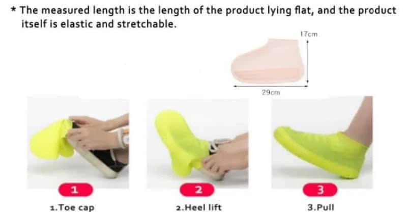 1 par de cubrebotas de goma para la lluvia