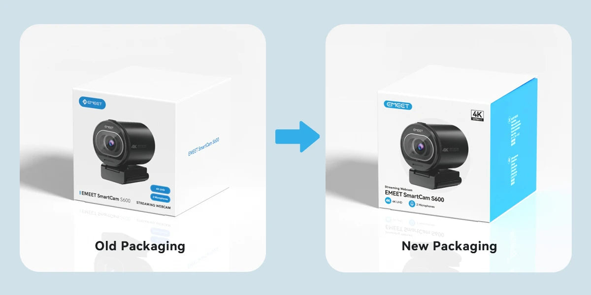 Webcam 4K Ultra HD EMEET S600 – Streaming Profesional a 60FPS y Enfoque Automático