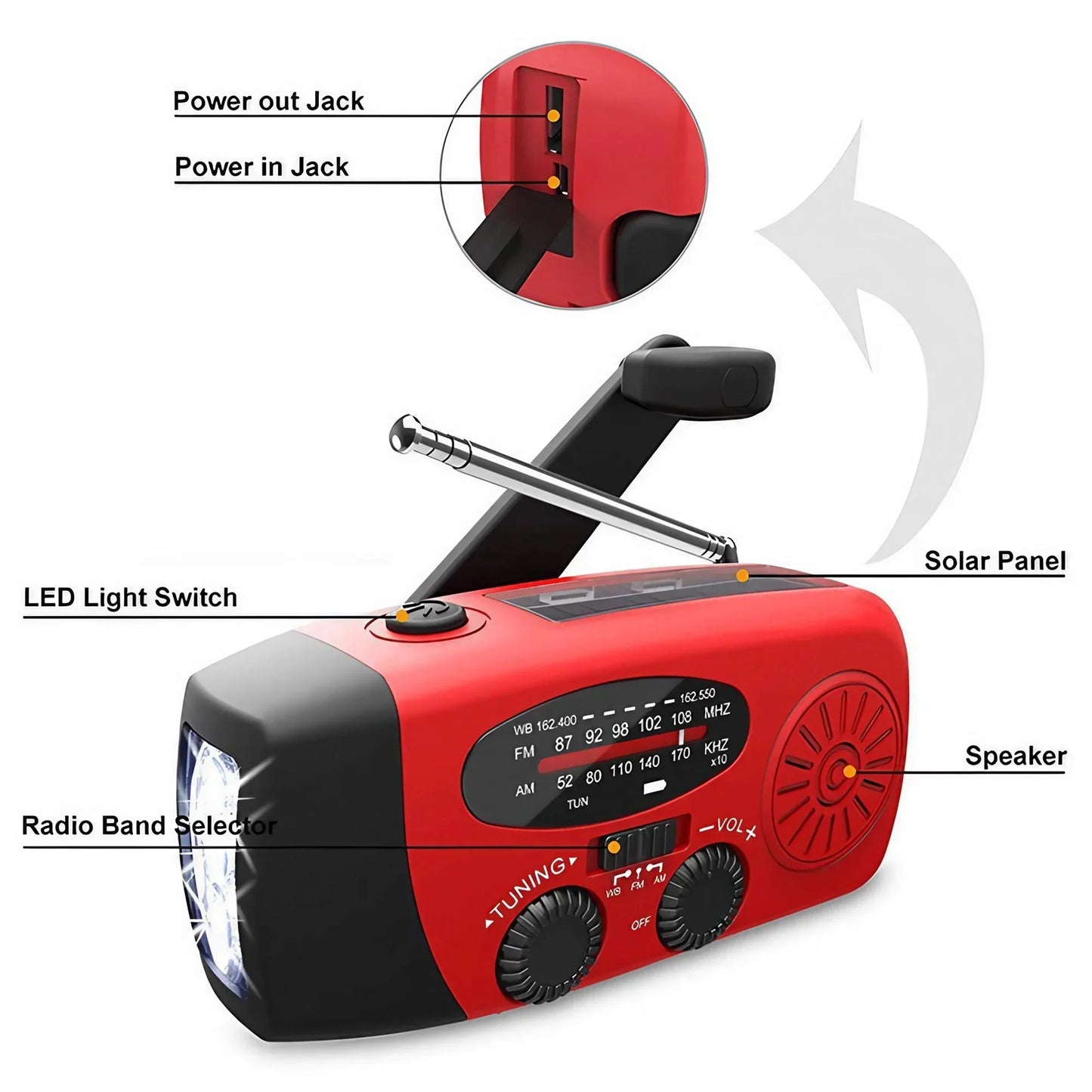 Radio Digital Portátil Hi-Fi - Sonido Potente y Batería Recargable
