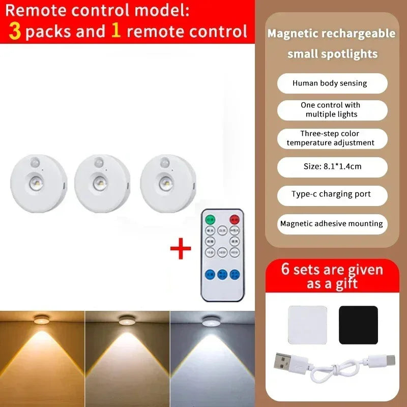 Luces LED con Sensor de Movimiento (Recargables)