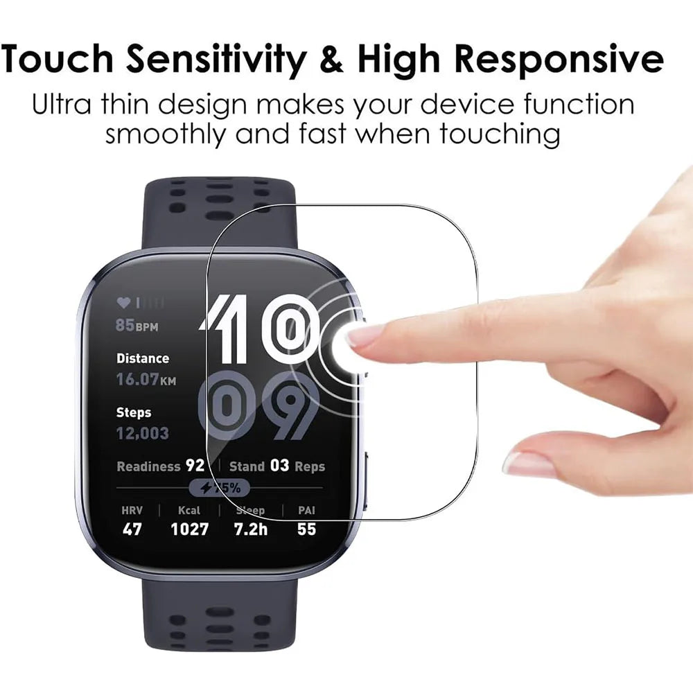 3 protectores de pantalla de película HD transparente para relojes inteligentes