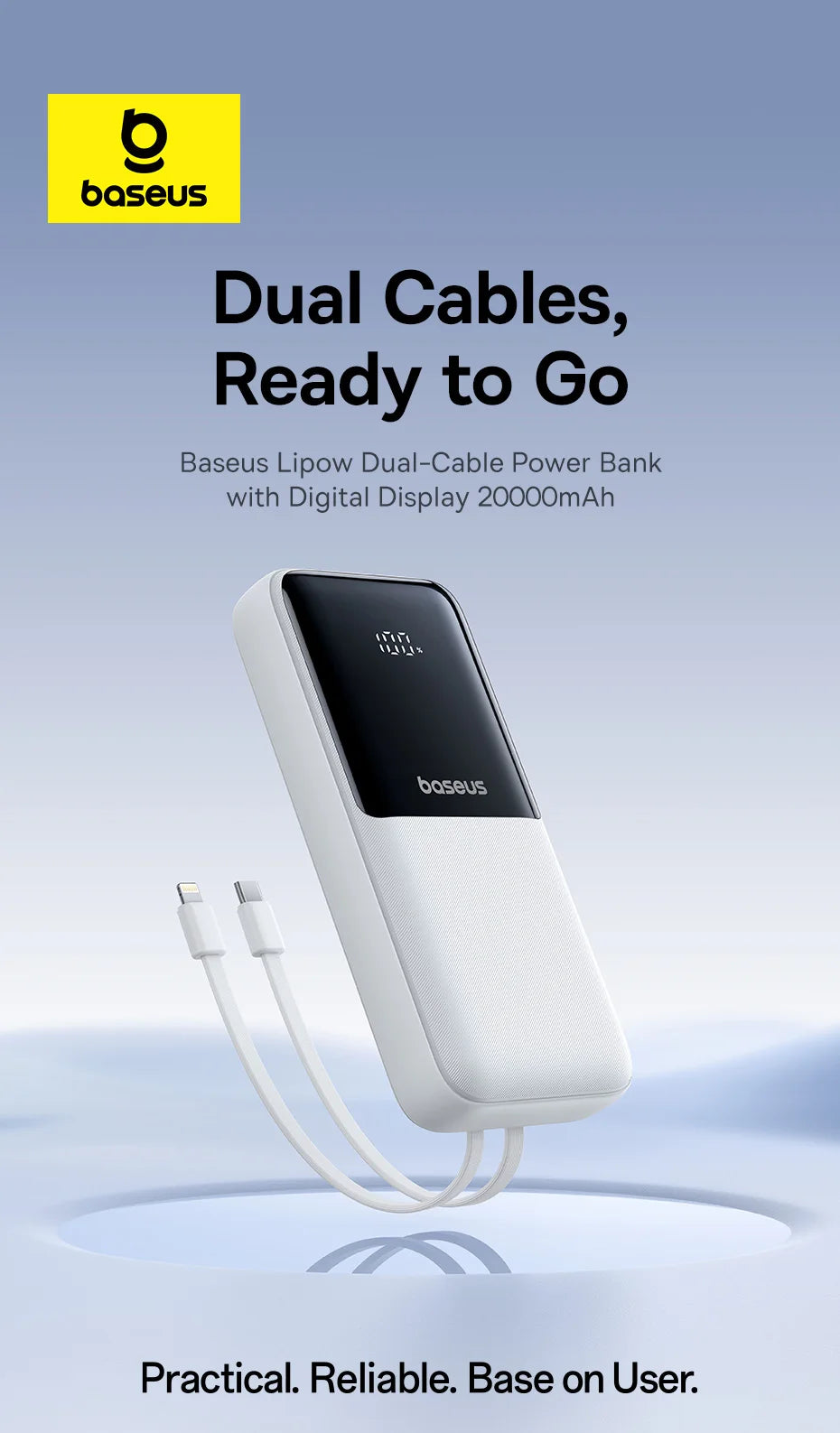 Batería Externa 20,000 mAh Carga Rápida
