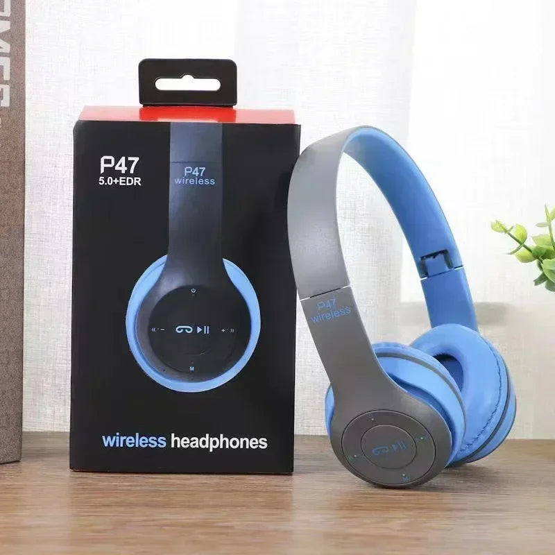 Audífonos Inalámbricos P47 – Bluetooth 5.0 con Radio FM y Ranura SD