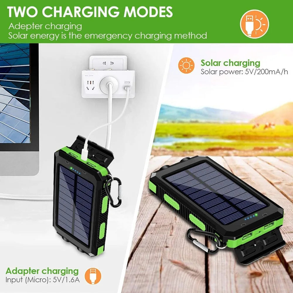 Cargador Solar 80,000 mAh - Energía Infinita Todo Terreno