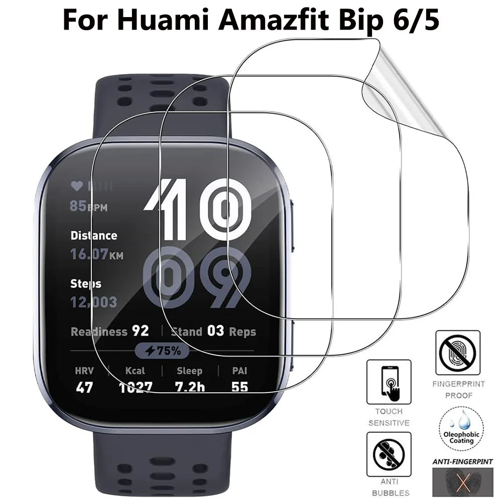3 protectores de pantalla de película HD transparente para relojes inteligentes