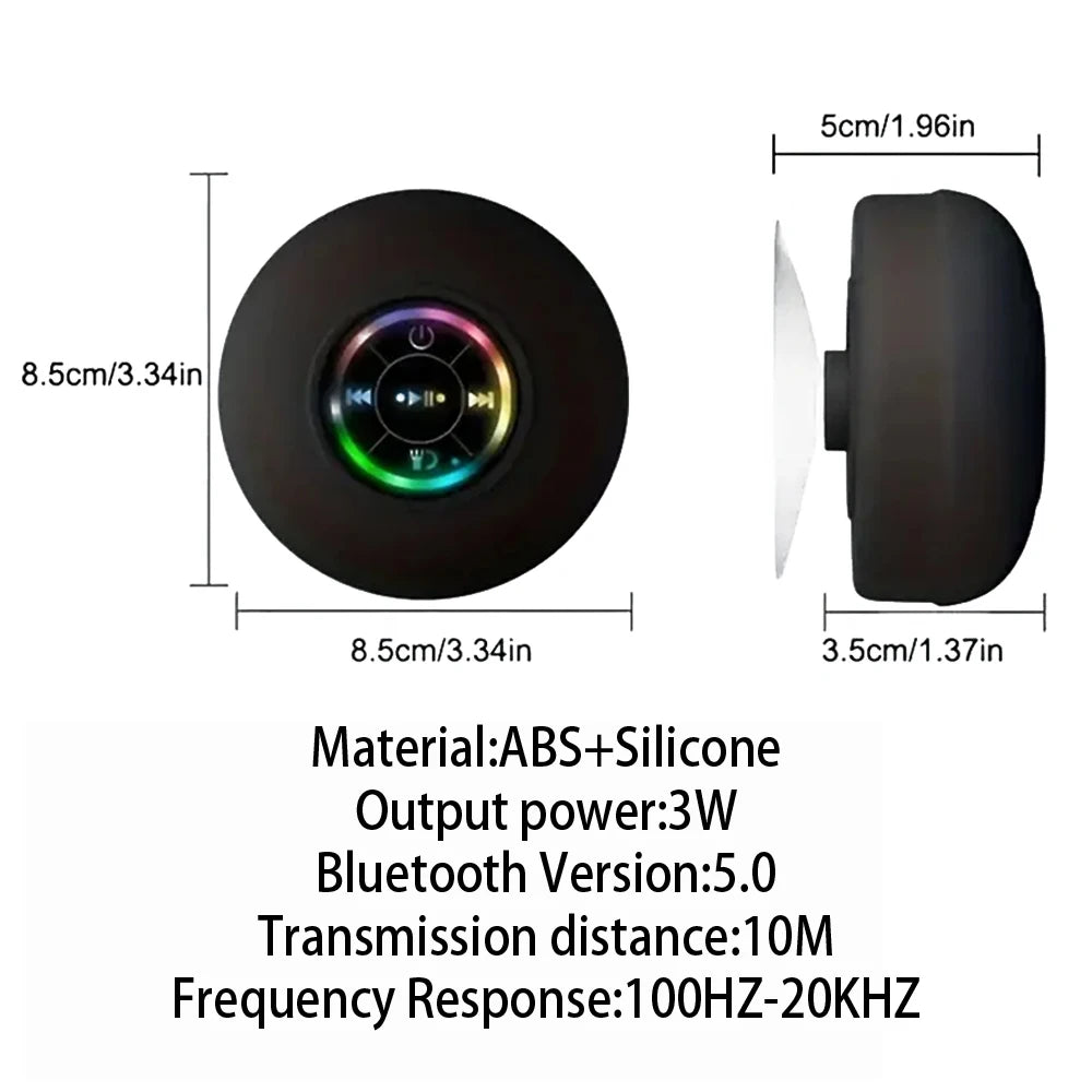 Altavoz Bluetooth Waterproof con Luz LED