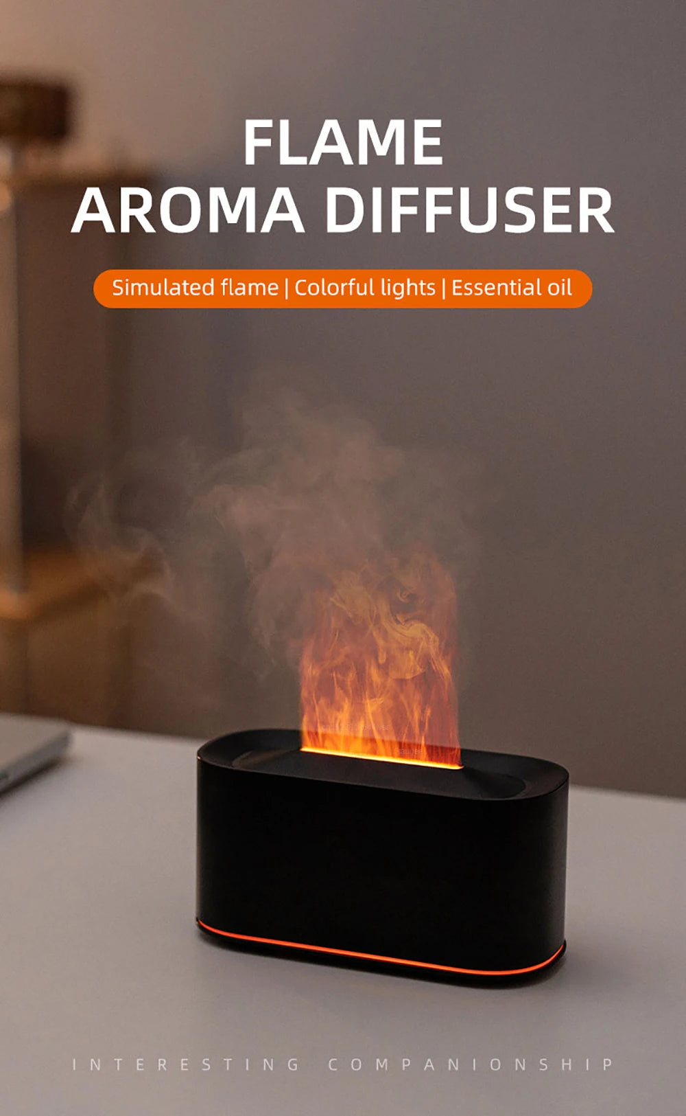 Humidificador de Llama Zen - Efecto Fuego y Aroma
